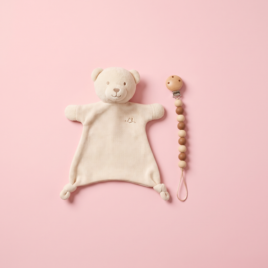Pacifier Clip & Comforter Set
